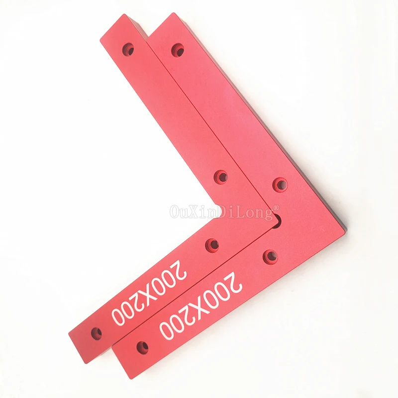 2PCS 200x200mm L-Square Clamping Squares Woodworking 90 Degrees Try Square Angle Ruler Rectangular Device Fixing Clip JF1750 90 degree positioning squares l type corner clamp aluminium alloy corner clamping square clamps straight drop ship