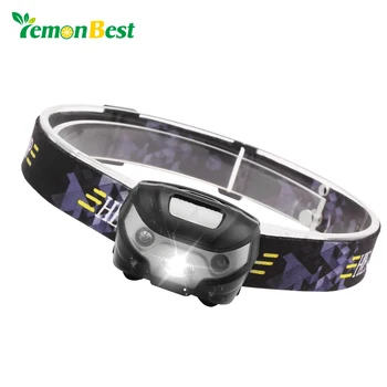 

Mini Rechargeable LED HeadLamp Body Motion Sensor LED Bicycle Head Light Lamp Outdoor Camping Flashlight With USB