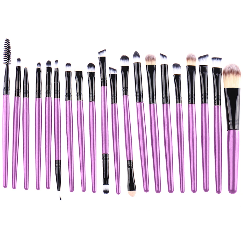

20pcs Eye Makeup Brush Set Pro Foundation Eyeshadow Eyeliner Eyebrow Eyelash Brush Lip Nose Contour Brushes Set Kit Makeup Tools