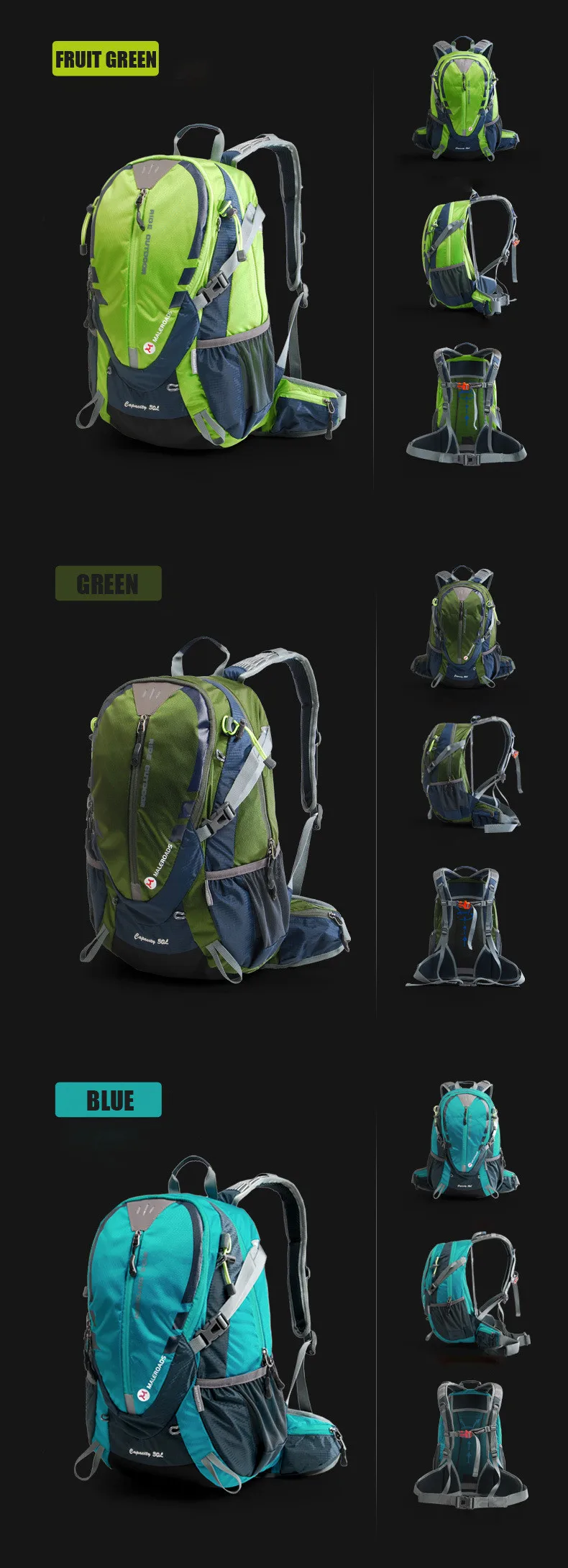 Maleroads 30L рюкзаки для походов, походная сумка, велосипедный рюкзак, походная сумка, водонепроницаемая Ультралегкая дорожная сумка