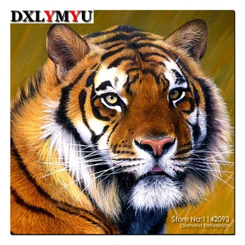 

5D Diy Diamond embroidery tiger picture needlework full 3d diamond painting cross stitch kit diamond mosaic crafts animal