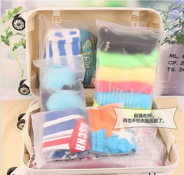 NABAG 2 قطعة رشاقته للماء السفر التخزين مقسم حقيبة الملابس التجميل الملابس الداخلية الصدرية حقيبة التخزين s واضح ختم زيبلوك حالات