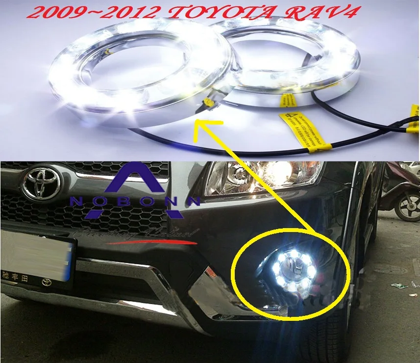 Светодиодный 2009 ~ 2012 RAV4 Дневной светильник туман головной vios corolla camry Hiace &quot lundra