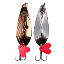 1 Uds cuchara giratoria de Metal Jigging 9g 7,5 cm señuelo de pesca cebos duros lentejuelas ruido Paillette cebo Artificial con gancho triple