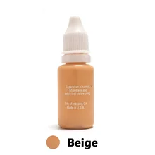Won’t Fade Professional Tattoo Ink Microblading Permanent Makeup Micro Pigment for Eyebrow Lip Eyeliner 1/2 oz 15ML Beige 1Piece