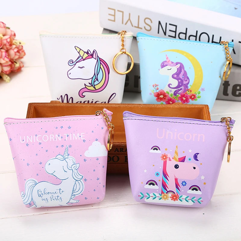

Cute Girl Kids Coin Purses Holder Cartoon Animal Unicorn Women Mini Change Wallets Money Bag Coin Bag Children Zipper Pouch Gift