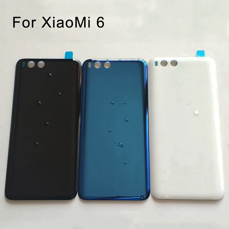 

100% Original 3D Glass Replacement Battery Back Cover For Xiaomi 6 Mi 6 Hard Glass Surface Housing Door protective phone case