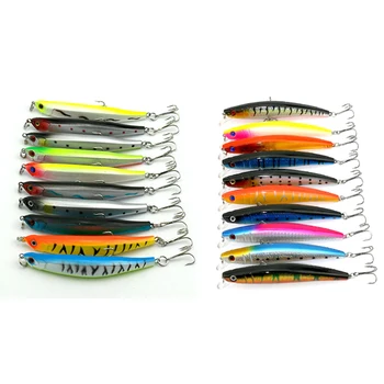 

20pcs Fishing Lure Set Mixed Size 10pcs Fishing Wobblers 10pcs Bent Pencil Hard Bait Isca Artificial Fishing Tackle