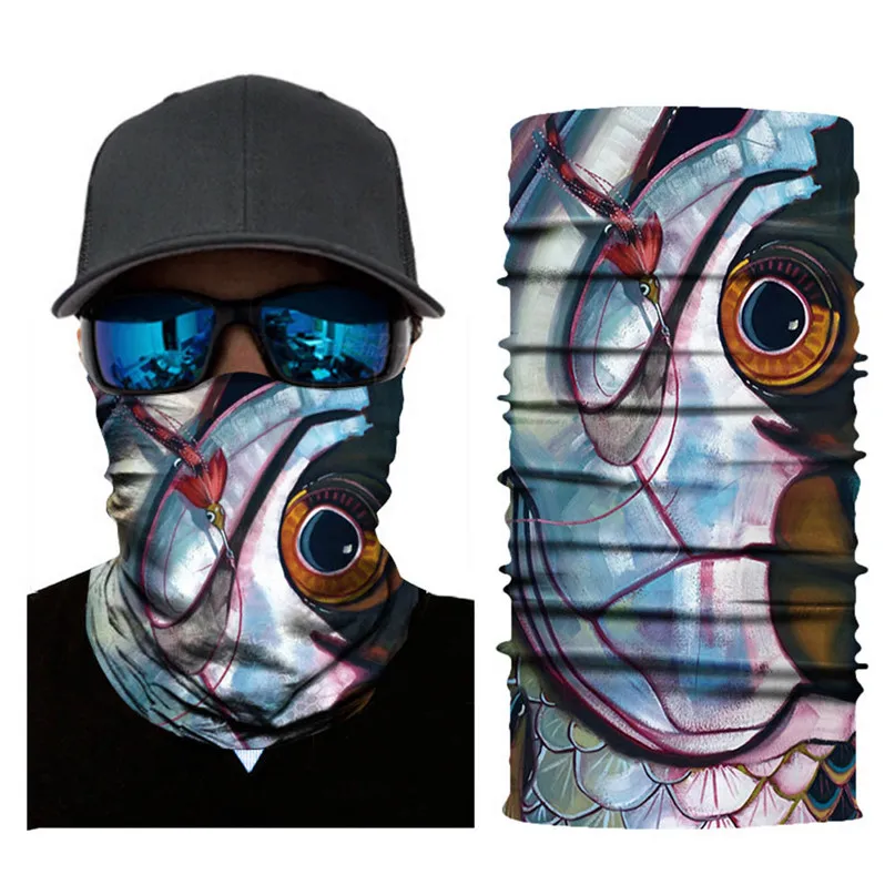 Зимние 3D бесшовные магия ветрозащитный шарф повязка на шею Warmer маска шарф Хэллоуин Головные уборы платок Велосипед Бандана# 25j