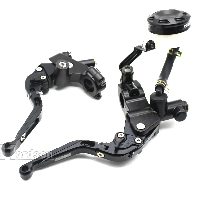 

Adjustable Universal 22mm 7/8" Motorcycle Brake Clutch Levers Master Cylinder Reservoir Set For Honda CBR400 CB400 Suzuki Yamaha
