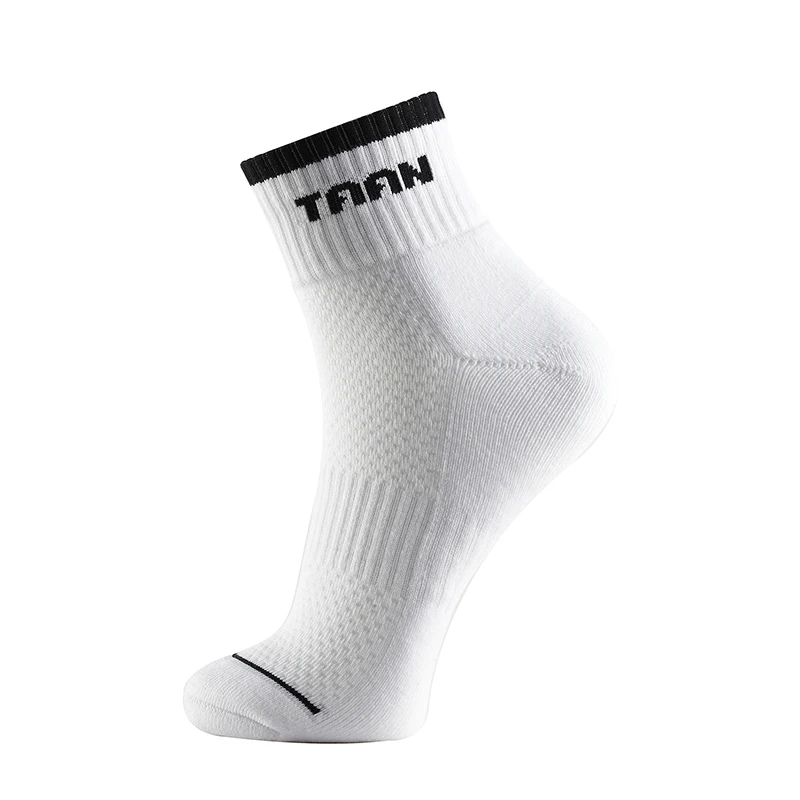 1 пара TAAN противоскольжения Для Мужчин's Спортивные носки для Бадминтон Теннис хлопковые носки дышащие толстые горные носок Для Мужчин's Теннис носки для девочек - Цвет: Black