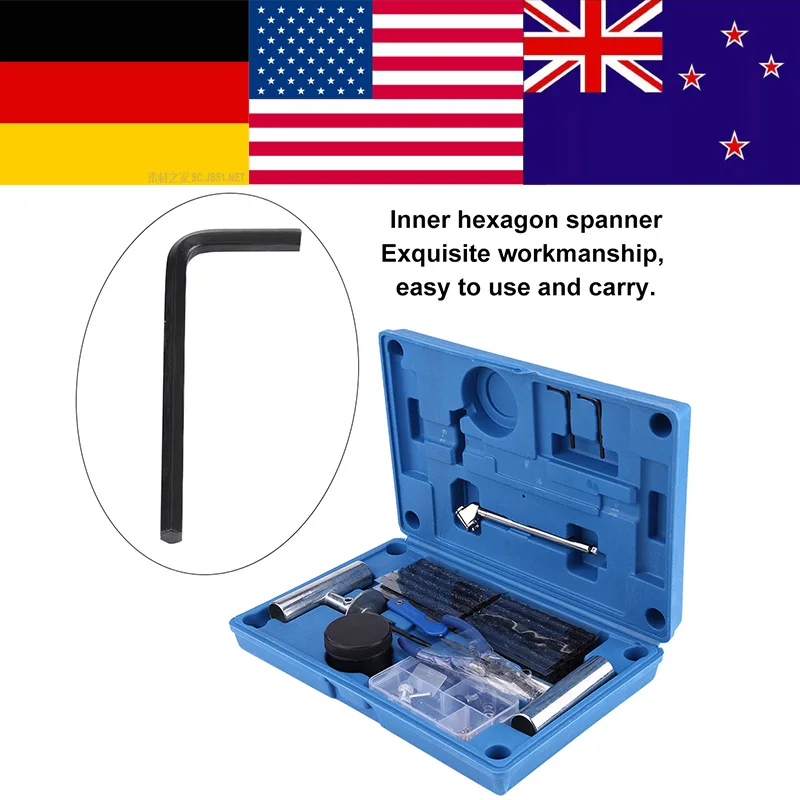 Professional Tire Puncture Repair Kit 67 Pieces Repair Tool Set Car Motorcycle Battery Car Tire