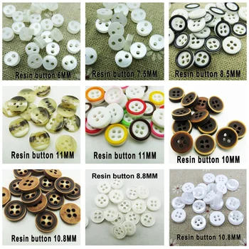 

100PCS 6-11MM Dyed RESIN shirt buttons 4 hole brand coat boots sewing button clothes accessories R-319