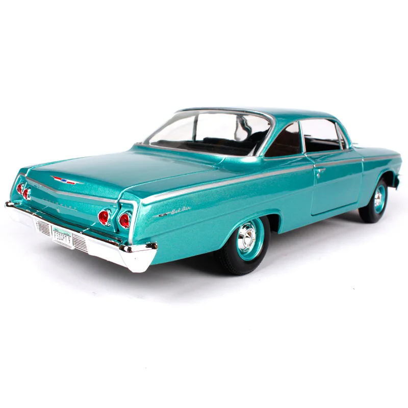 Maisto 1:18 1962 chevrolet bel air синий автомобиль литья под давлением 290*105*82 мм роскошные классические автомобили модель лет автомобиль игрушки сбора