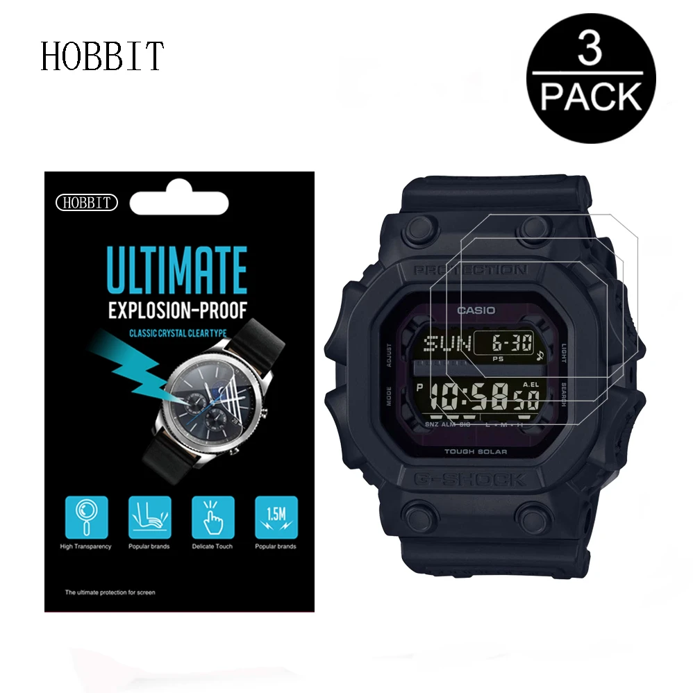 Защитная пленка для часов Casio GX-56BB GX56BB прозрачная защита от пузырьков и царапин 3