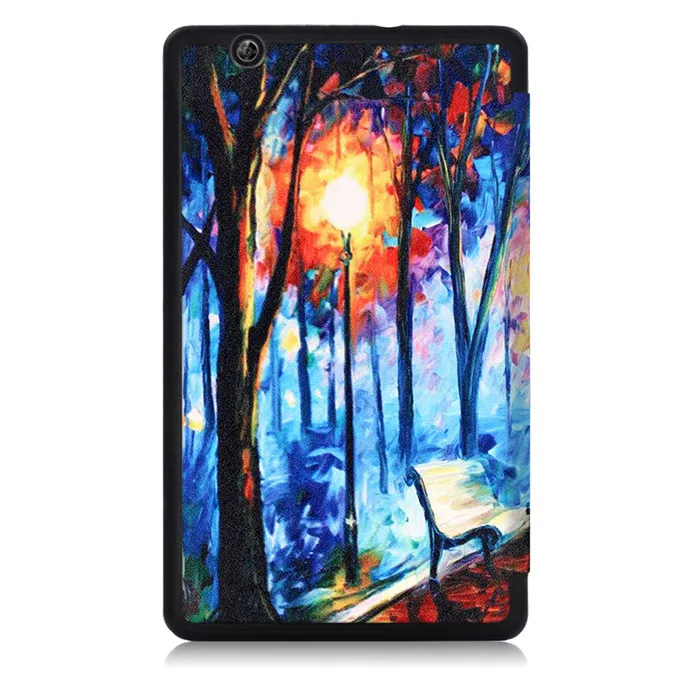 Закаленное Стекло Экран Protector + Folio Stand PU чехол для huawei Mediapad M3 8,4 BTV-W09 BTV-DL09 8,4 "Tablet