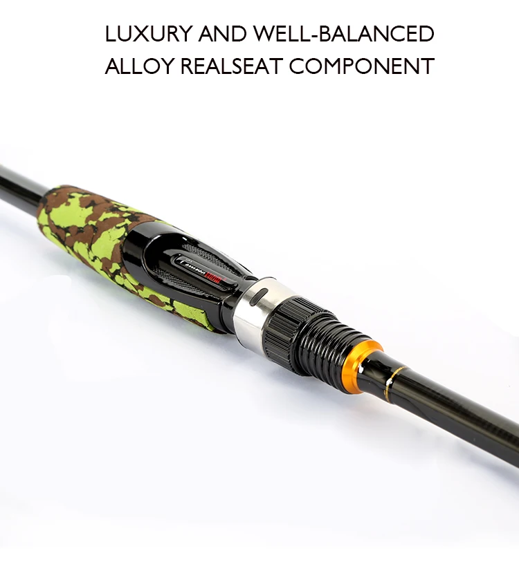 CEMREO Portable vara de pesca carbon 4 sections Spinning Fishing Rod