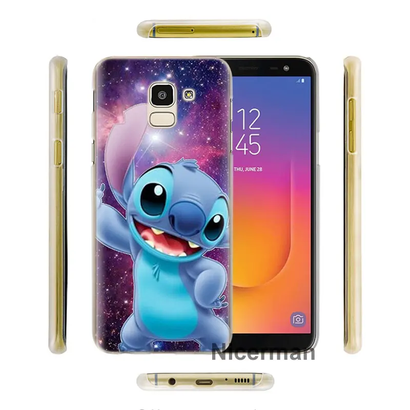 Милый чехол для телефона Lilo Stitch s для samsung Galaxy J4 J6 Plus J8 A40 A50 A60 A70 A80 жесткий чехол из поликарбоната