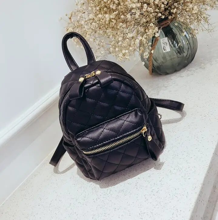Модный женский винтажный маленький рюкзак, милый женский мини-рюкзак, школьный рюкзак для девочек-подростков, женский рюкзак для путешествий - Цвет: Черный