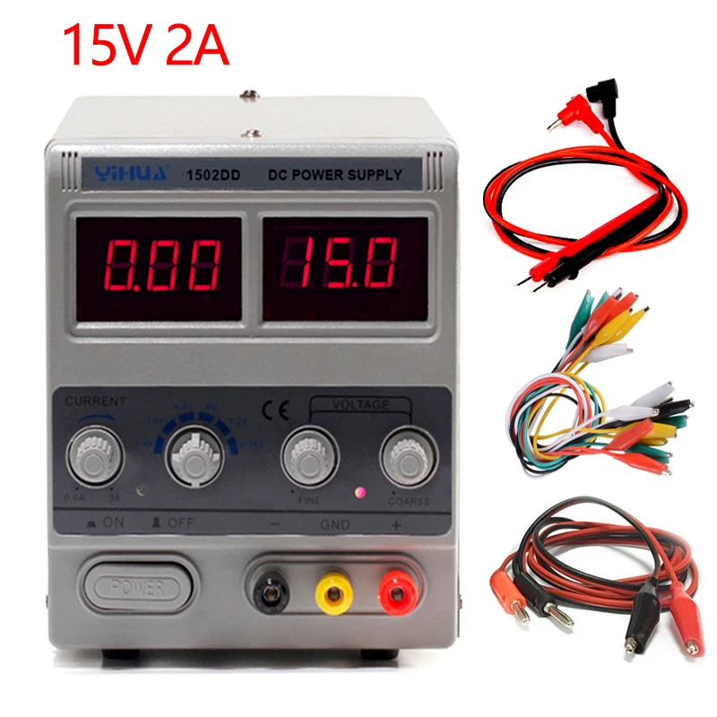 Лабораторный источник питания постоянного тока YIHUA 1502DD регулируемый цифровой