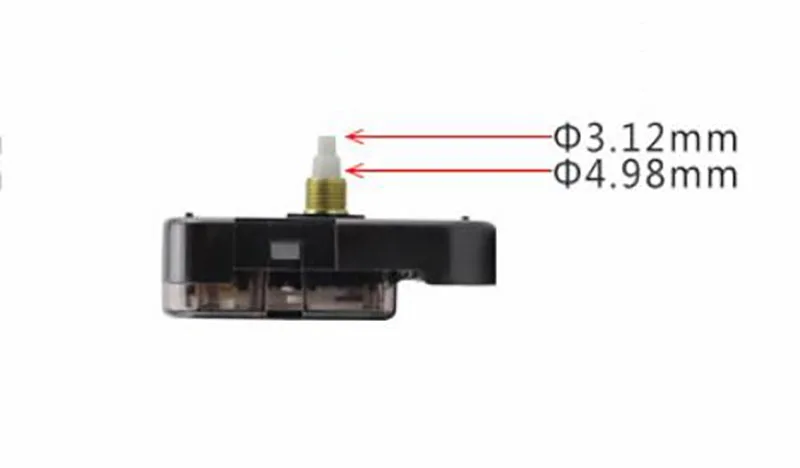 Длина оси 8,9 мм Бесшумная 12888 принадлежность для часов Кварцевый механизм 6 мм черный винт пластиковый механизм развертки с часами ручной DIY часы