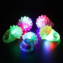 

36pcs Strawberry Flashing LED Light Up Toys Bumpy Rings Party Favors Supplies Glow Jelly Blinking Bulk
