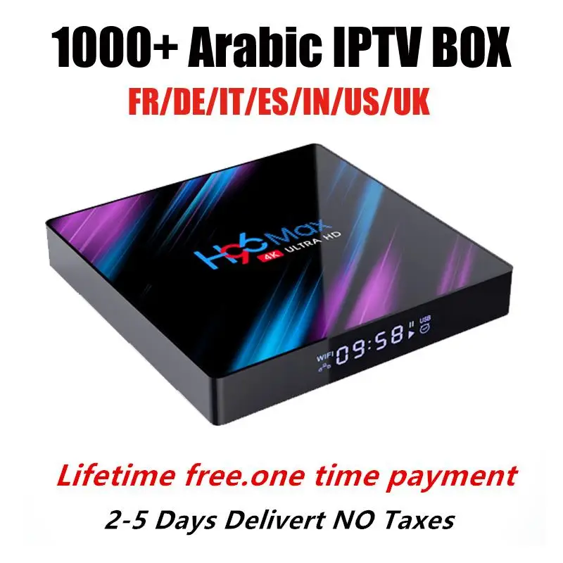 

H96 Free Iptv No Yearly Fee India Iptv Box with Subscription Arabic Europe French German 900+ Channels android smart tv box 9.0