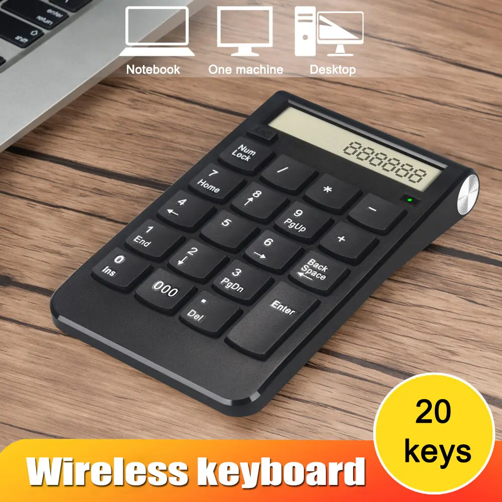 1 шт. 2,4 г беспроводной цифровой клавиатуры USB номер Мини 20 клавиш для компьютера ПК ноутбука