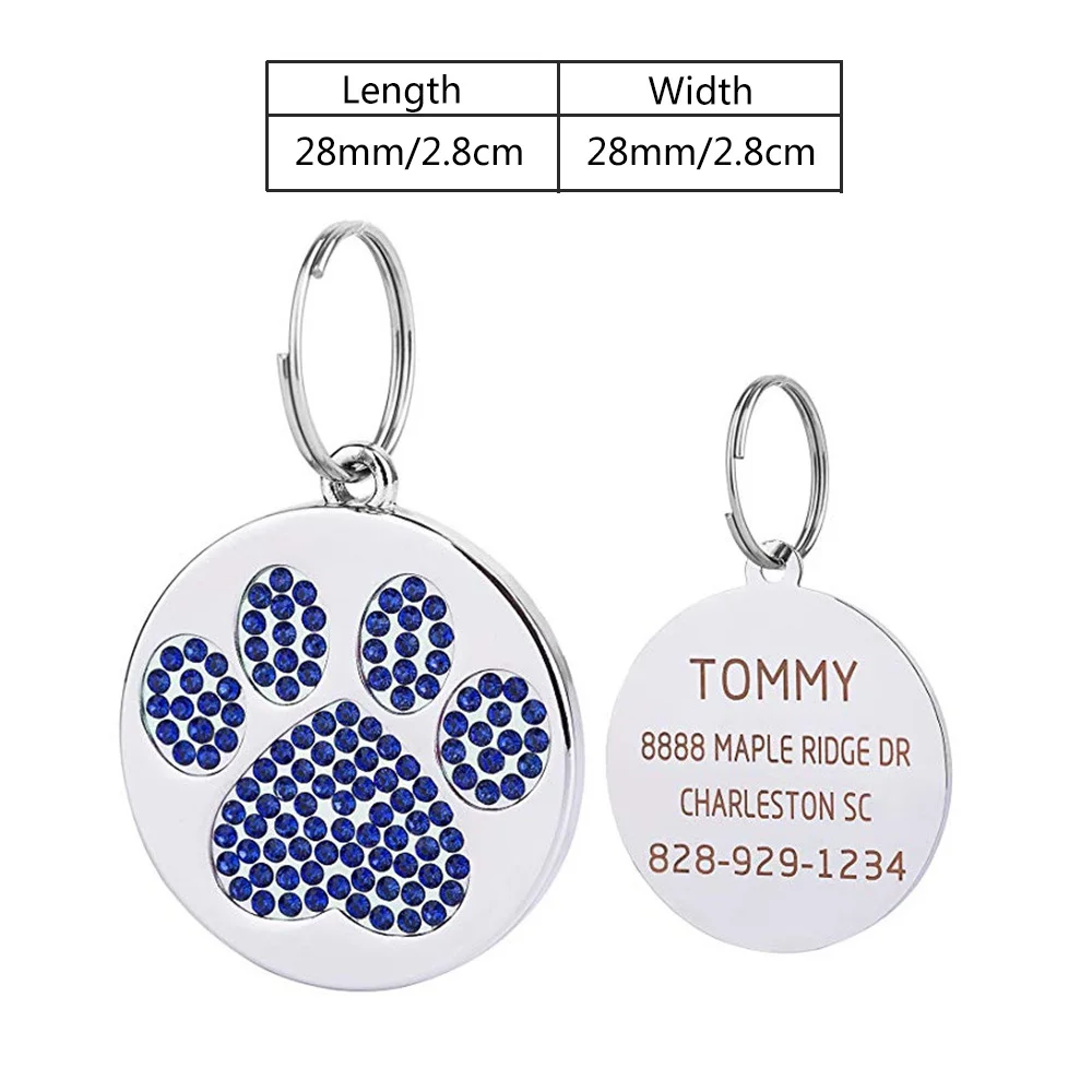 Personalized Dog ID Tags Engraved Metal Tag for Small Dogs Name Collar for Cat Puppy Pet Accessories Customized Name Tags 