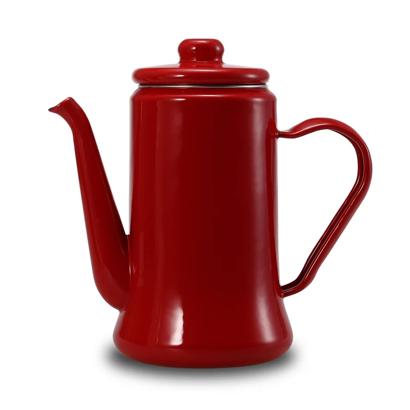 

1.1L Japanese Enamel Pour Over Drip Coffee Kettle Milk Jug Water Pitcher Multi-purpose Teapot Kitchen Oil Pot Vinegar Dispenser