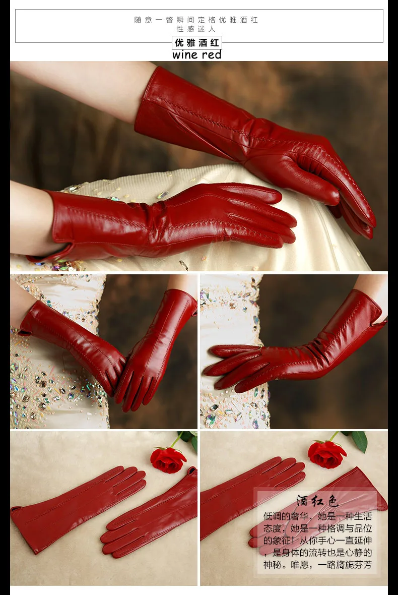 Бренд KLSS, женские перчатки из натуральной кожи, высокое качество, перчатки из козьей кожи, тренд 30 см, длинные элегантные женские перчатки из овчины 838
