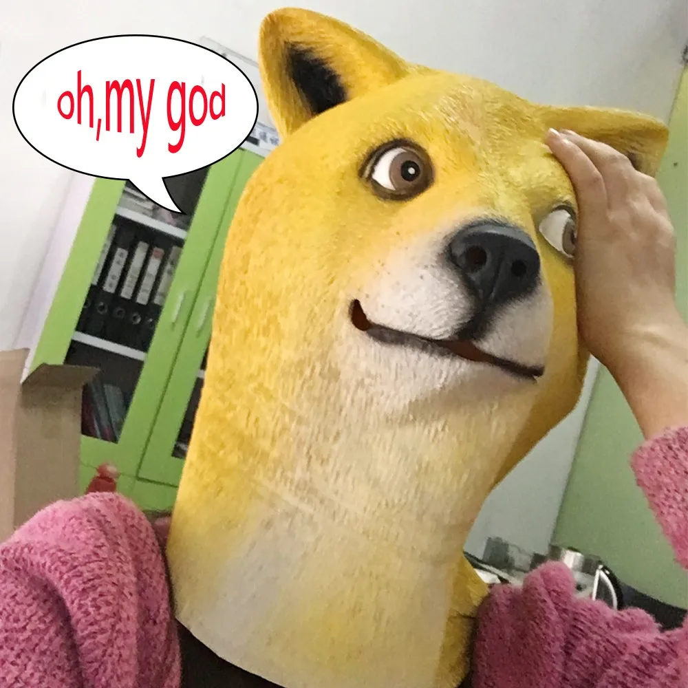 Funny Doge Dog Masquerade Masks Deluxe Novelty Halloween Costume