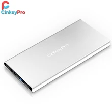 CinkeyPro Power Bank For XiaoMi Mi iPhone iPad 10000mAh 2 Ports USB Portable Charger Aluminum Powerbank Backup External Battery