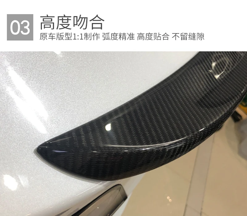 Спойлер из углеродного волокна задний спойлер багажника черная отделка для Tesla