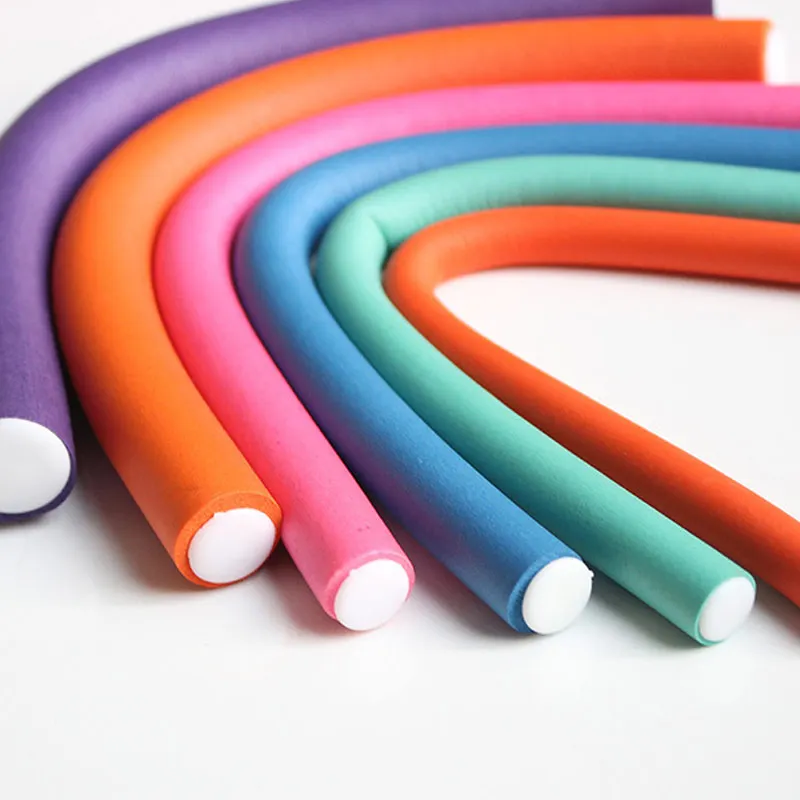 

Dropshipping 10 Pcs/Set Hair Curler Magic Air Hair Roller Curling Sticks Soft Foam Twist Flexi Rods Hair DIY Styling Tool SMJ