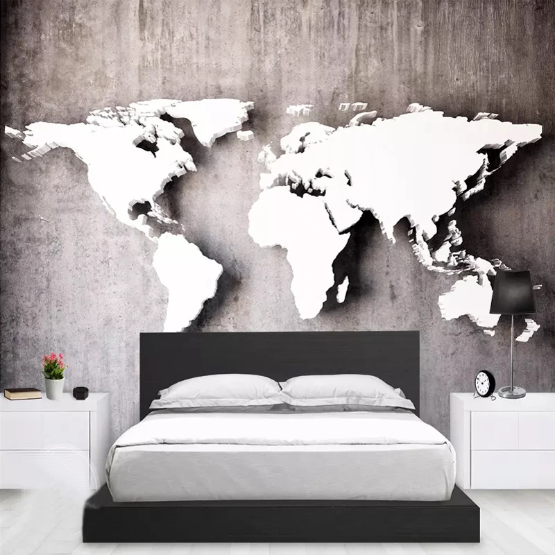 Пользовательские фото обои Современная мода настенные 3D Карта мира Фреска гостиная спальня настенные украшения обои Papel де Parede 3D