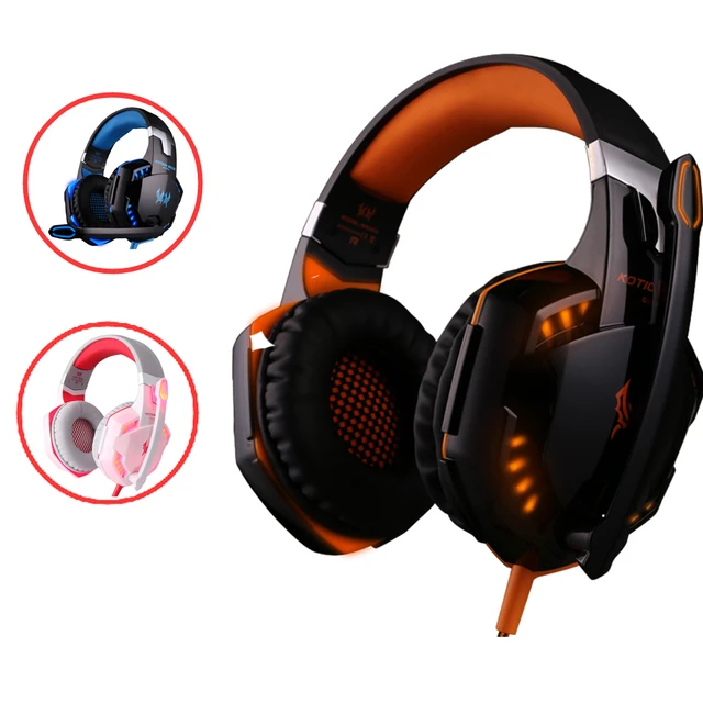 KOTION EACH G2000 Subwoofer Gaming Headphones with Microphone for Computer Stereo Deep Bass Headset PC Gamer with LED Light KOTION EACH G2000 Subwoofer Gaming Headphones with Microphone for Computer Stereo Deep Bass Headset PC Gamer with LED Light