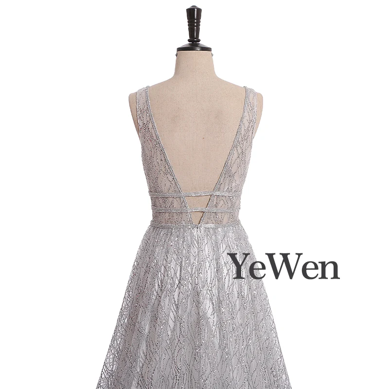 elegant Evening dress evening gown sexy V-neck evening dresses long vestidos de noche largos elegantes de fiesta 2019 YM20265