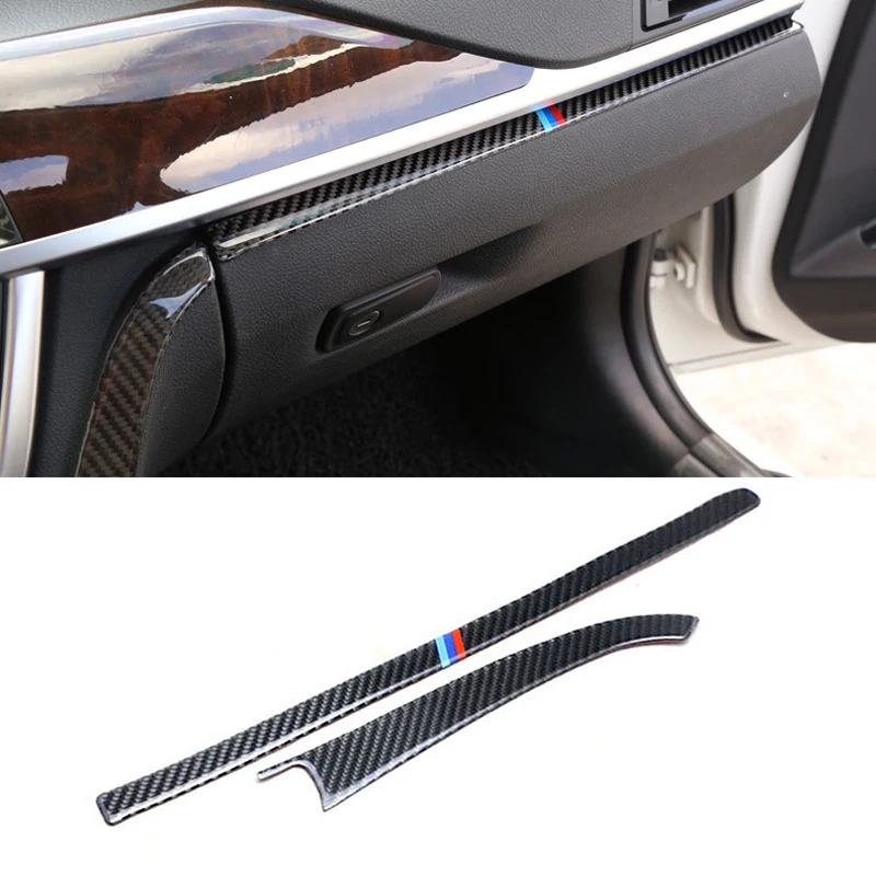 

Interior Central control Panel Decoration Strips carbon fiber Car stickers For BMW F30 F32 F34 2013-2018 Accessories