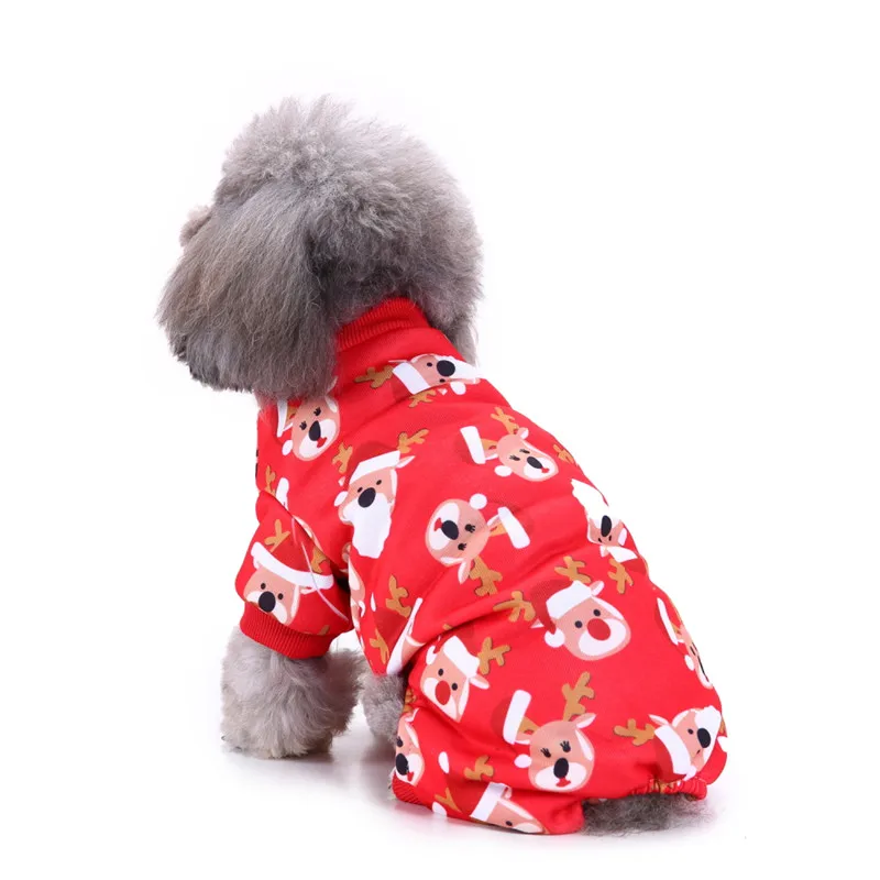 Шикарный Кек Санта Клаус Одежда для собак Милый Забавный Рождественский костюм для собак для маленьких пород праздник собака комбинезон зимнее теплое пальто для животных