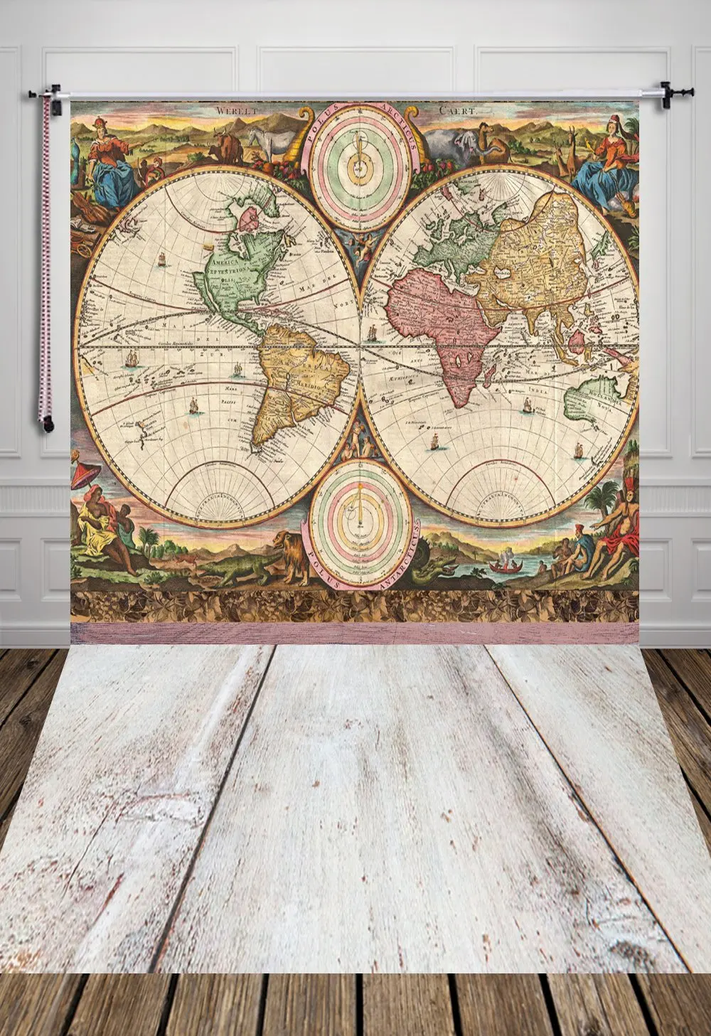 

5x7ft World Map Photography art Backdrop