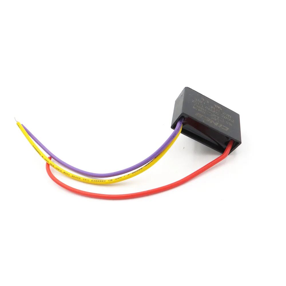 CBB61 1 2 мкФ 3 uF 250V провода электродвигатель работает конденсатор Электрический