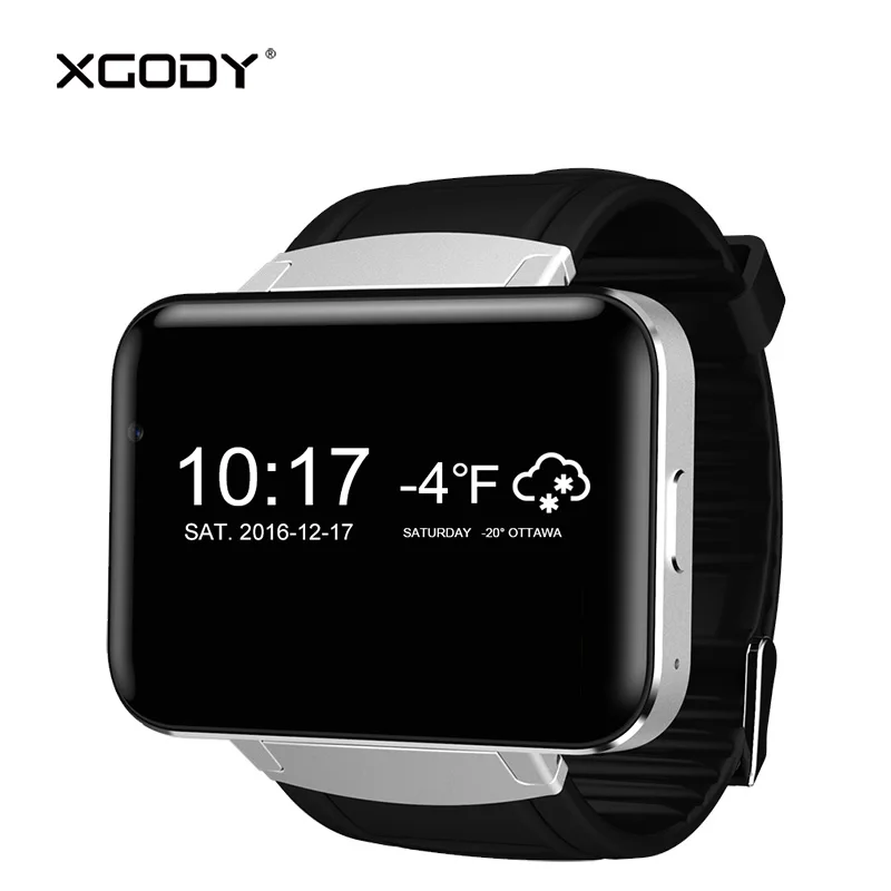 

XGODY DM98 2.2 Inch Android Smart Watch with Sim Card 3G WCDMA/GSM Phone Call 512MB RAM 4GB ROM Smartwatch GPS WiFi 900mAh BT4.0