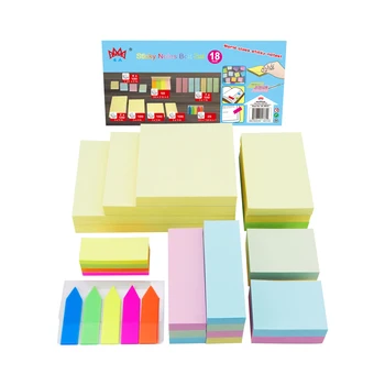 

4A Sticky Notes Value Pack Assorted Stationery Memo Pads Planner Stickers Notepad School Supplies Self-Stick Notes 4A 4012