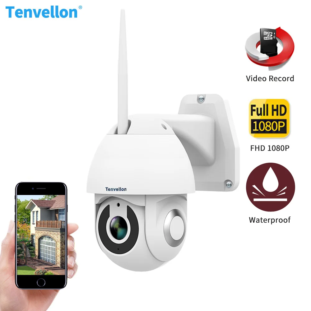 

Tenvellon IP Camera WIFI 1080P Outdoor Waterproof PTZ Camera Speed Dome CCTV Security Cameras IP Camera Home Video Surveillance