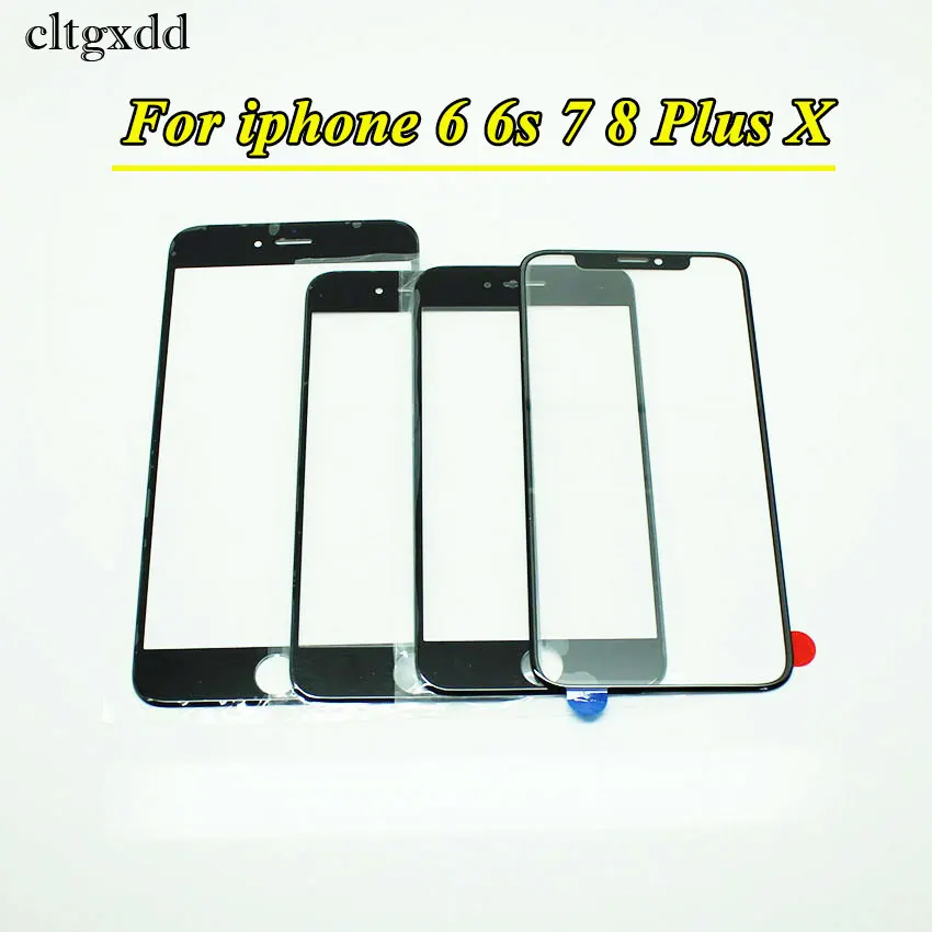 

cltgxdd Black White New Outer Glass for iPhone 6 6G 6S Plus 7 8 Plus 6P 7P 8P LCD Touch Screen Digitizer Front Glass Lens Repair