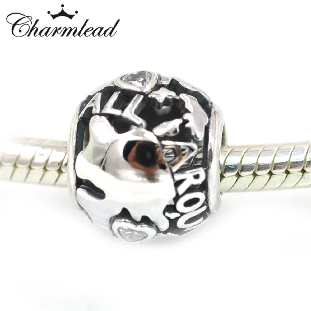 Fits Pandora Bracelet Charms Travel Around the World Charm Original 925