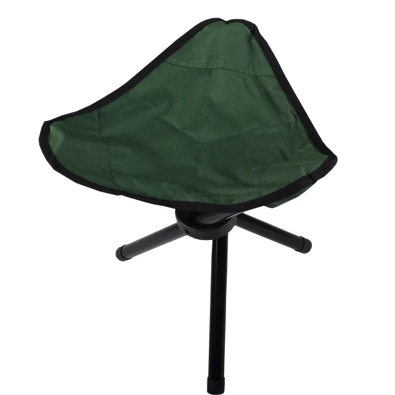 Уличная мебель пляжное кресло портативный легкий Кемпинг Рыбалка складной барбекю металлический стульчик штатив три фута кресло - Цвет: Зеленый
