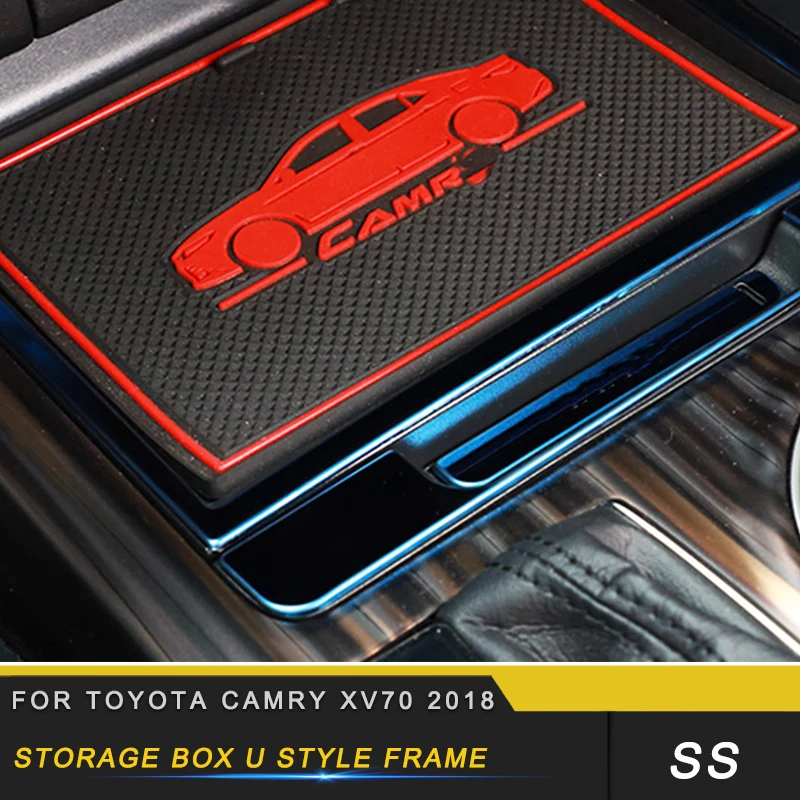 

Auto Car-styling Storage Box U Style Cover Interior Accessories for Toyota Camry XV70 2018