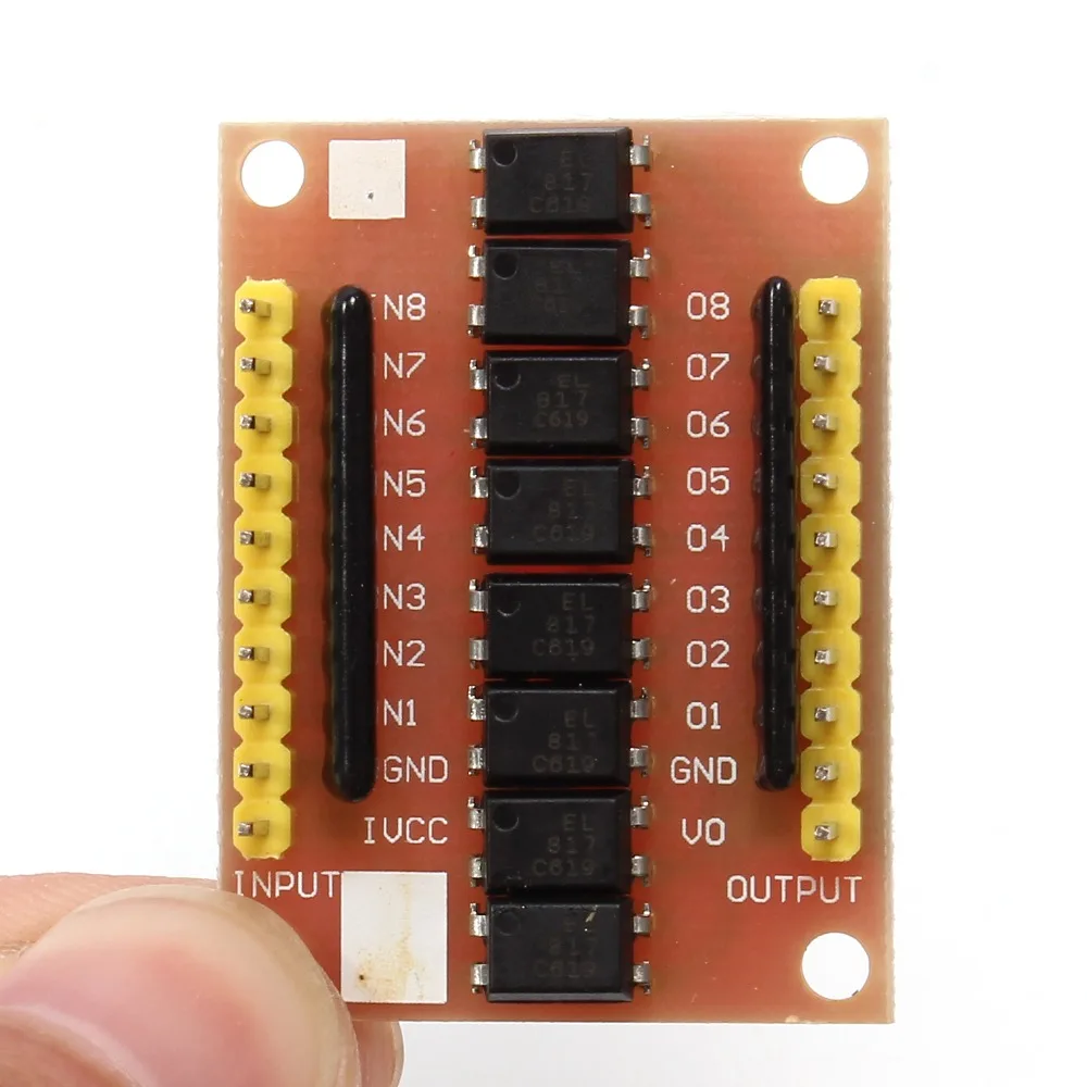 12V 8 канальная оптопара изоляционная доска высокого уровня триггер изолированный модуль положительная фаза пластина усиления 50mA